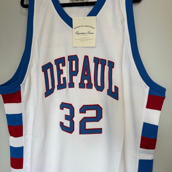 Terry Cummings DePaul Jersey #32 NWT Size 60 3XL Blue Demons Throwback NWT New - Picture 3 of 9